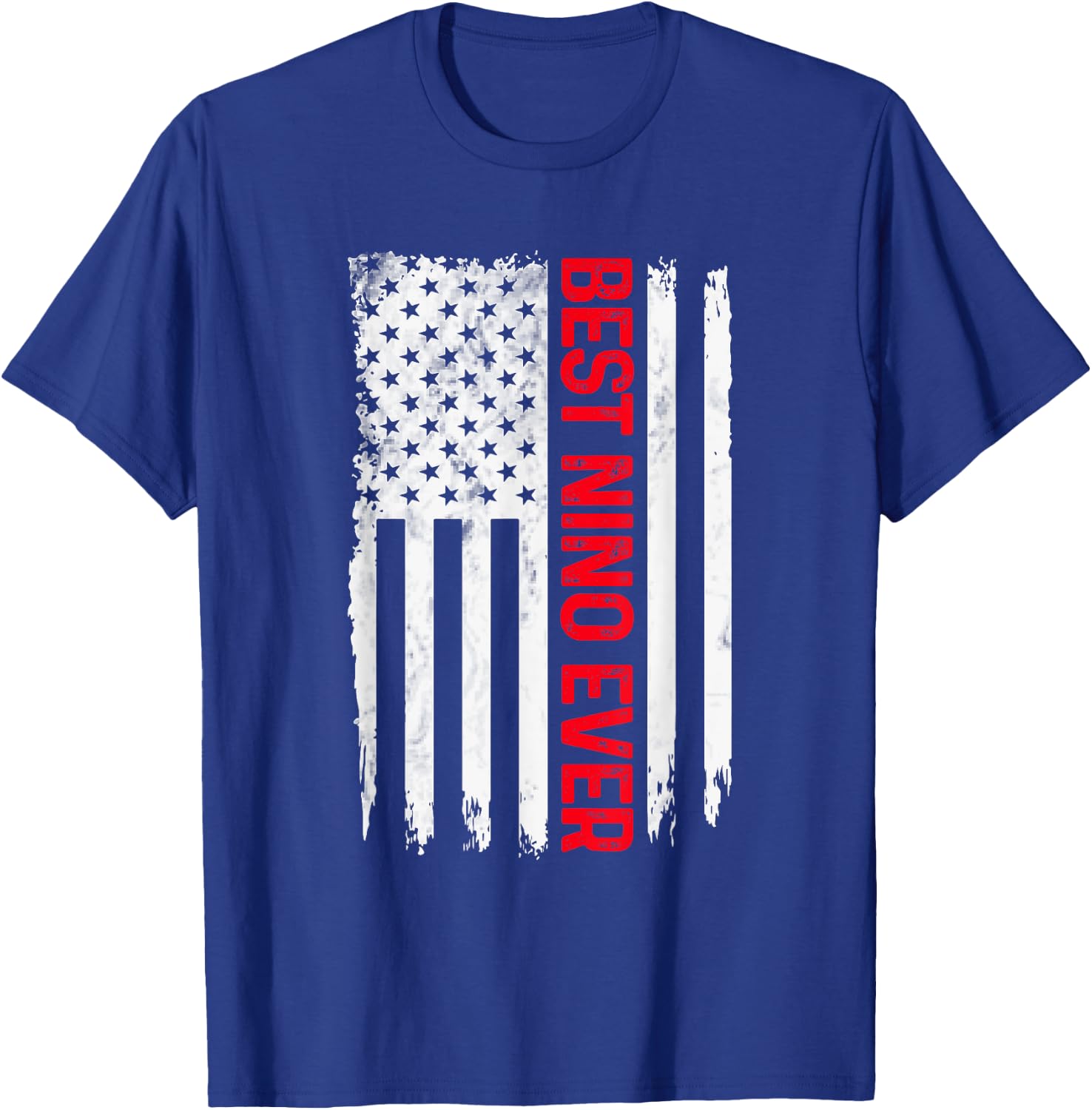 Best Nino Ever American flag Funny Papa Grandpa T-Shirt - T-Shirt | Royal