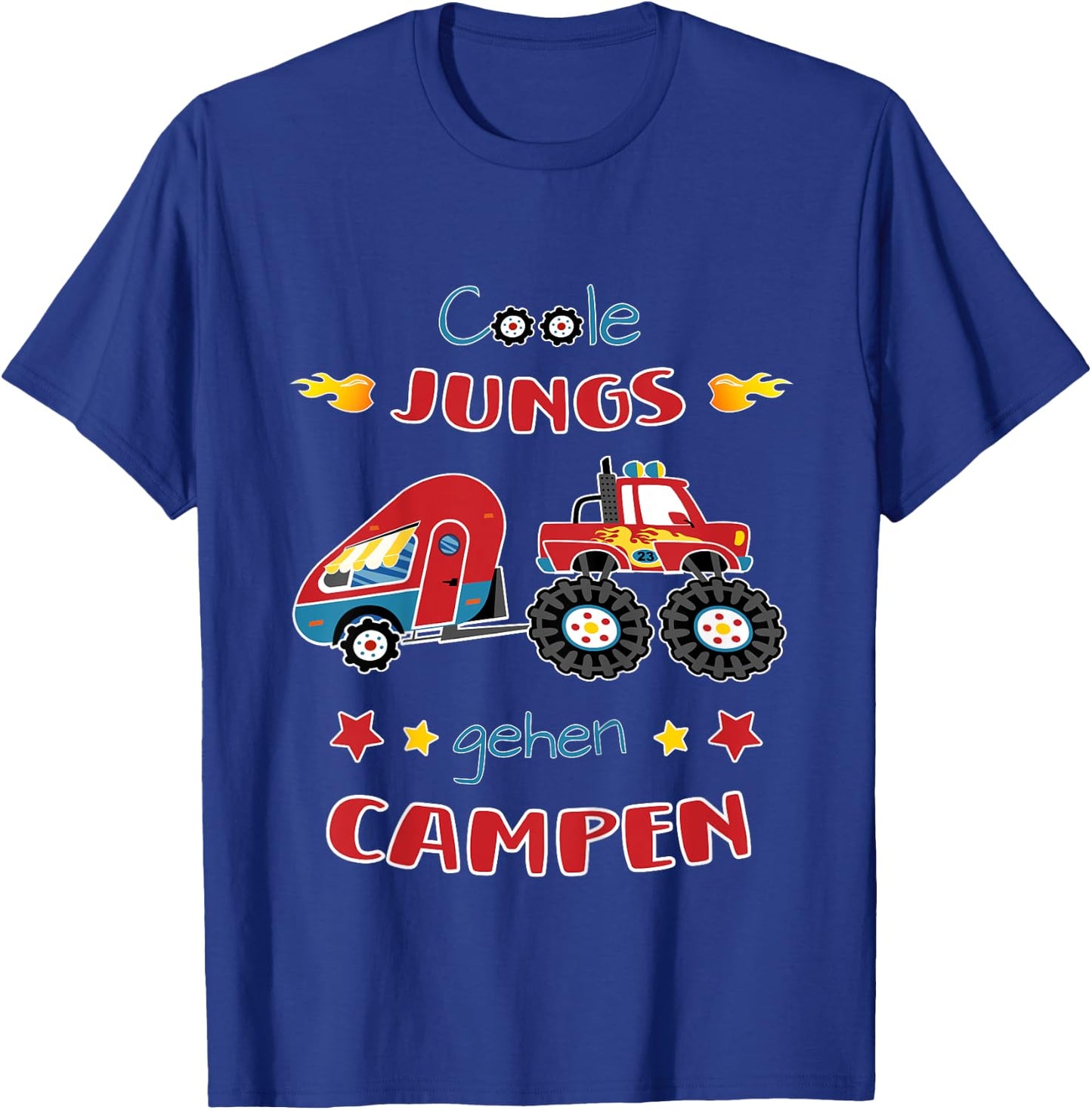 Camping Monster Truck - Coole Jungs gehen campen Jungen T-Shirt - T-Shirt | Royal