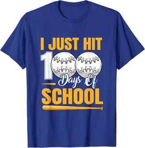 100th Day Of School 100 Days Smarter Boys Girls Baseball T-Shirt - T-Shirt | Royal