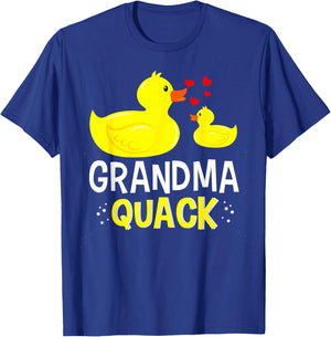 Grandma Quack Yellow Duck Baby Shower For Grandma Funny T-Shirt - T-Shirt | Royal