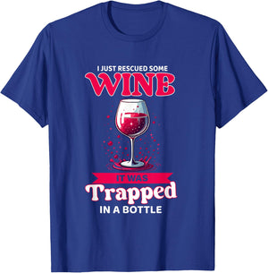 Rescued Some Wine Tasting Wine Taster Drinking Lover Quotes T-Shirt - T-Shirt | Royal