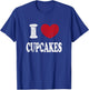 Vintage I Love Cupcakes T-Shirt - T-Shirt | Royal