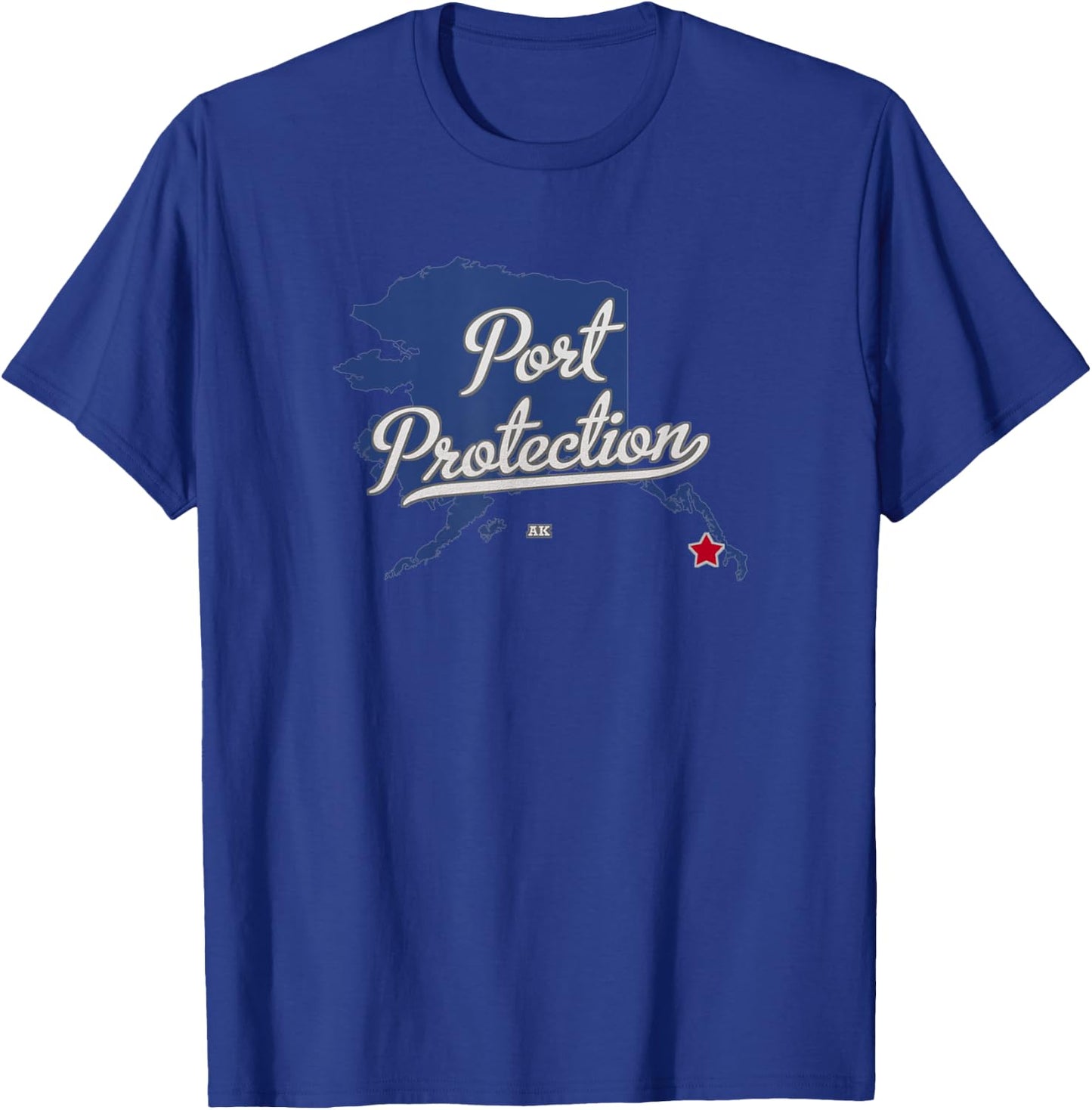 Port Protection Alaska AK Map T-Shirt - T-Shirt | Royal