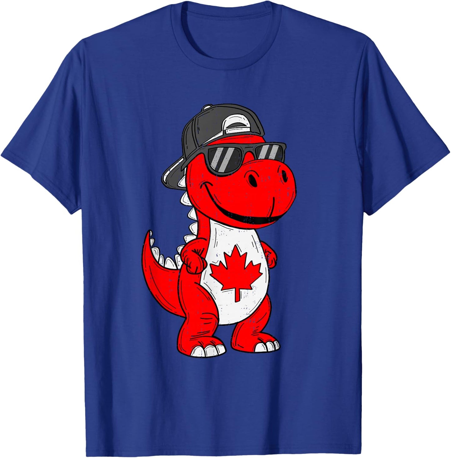 Canadian Dinosaur Trex Maple Leaf Canada Boy Kids Toddler T-Shirt - T-Shirt | Royal