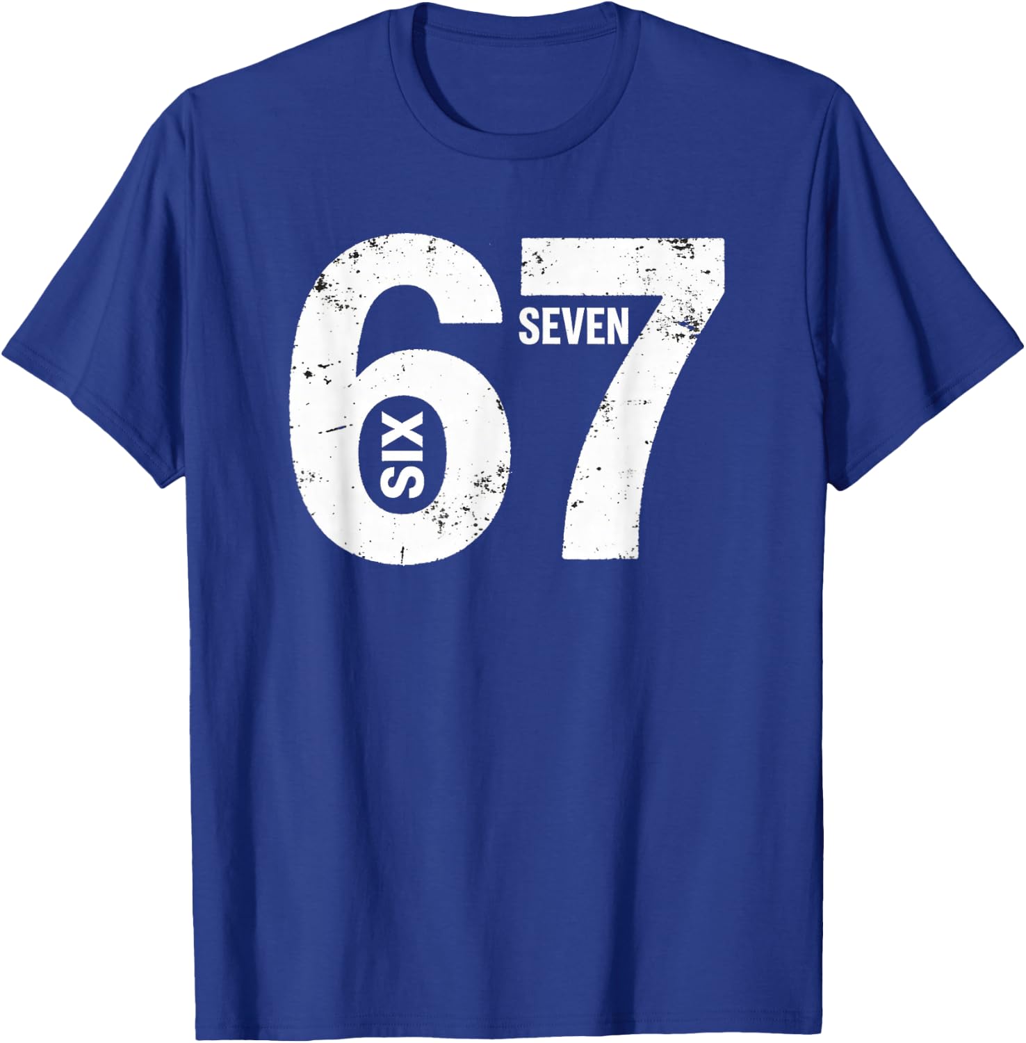 Kids Meme 6 7 Six Seven Vintage Trendmeme T-Shirt - T-Shirt | Royal