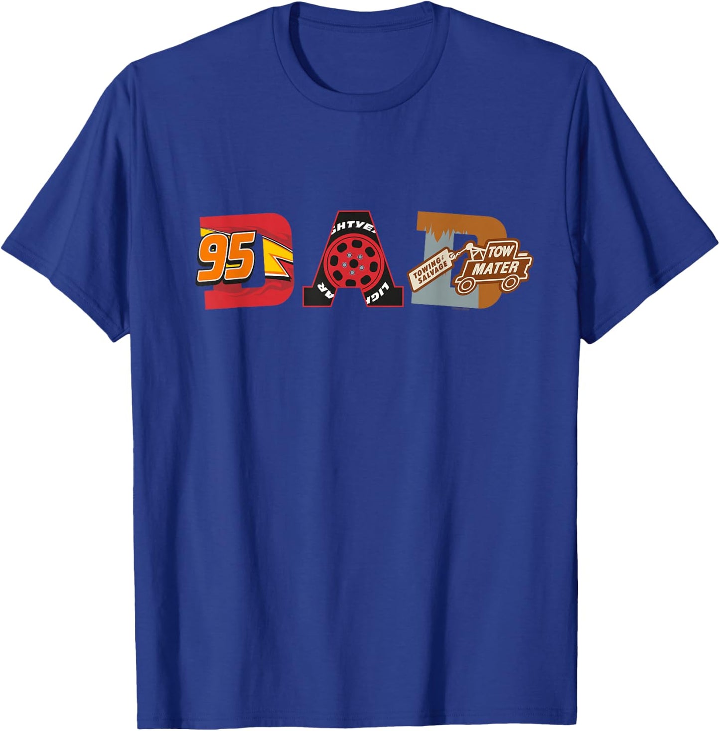 Disney and Pixar's Cars Dad Father's Day Birthday , Black, S T-Shirt - T-Shirt | Royal