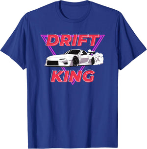 Cool Drift King Racing Imports Street Drifting Tail Spin T-Shirt - T-Shirt | Royal