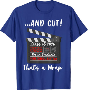 Homeschool Graduation Class of 2026 Last Day of School T-Shirt - T-Shirt | Royal