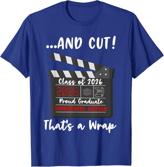 Homeschool Graduation Class of 2026 Last Day of School T-Shirt - T-Shirt | Royal