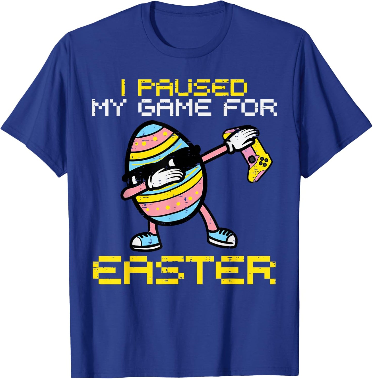 Paused My Game Easter Egg Dab Gamer Boys Kids Toddler Youth T-Shirt - T-Shirt | Royal