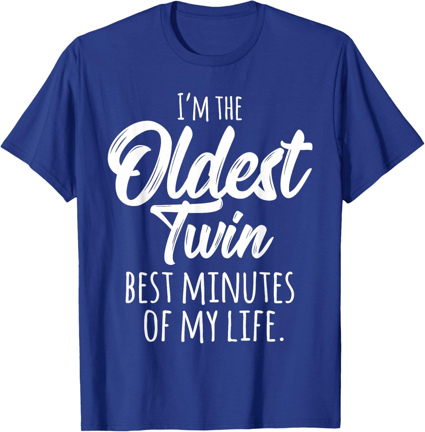 Twins Shirt Funny Matching Birthday Sibling Oldest Twin T-Shirt - T-Shirt | Royal