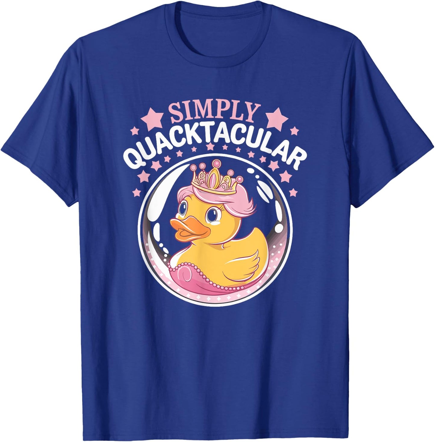 Rubber Duck Princess, Simply Quacktacular, Girls Duck Lover T-Shirt - T-Shirt | Royal