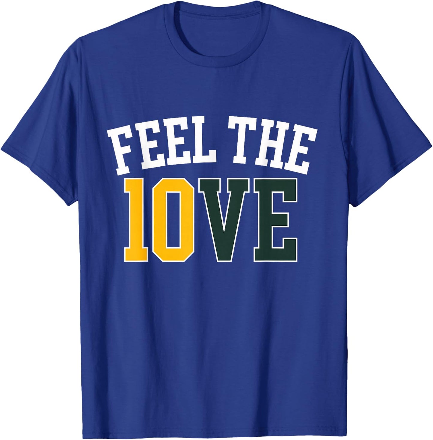 Feel The 10VE Jordan Quarterback Love American Football T-Shirt - T-Shirt | Royal