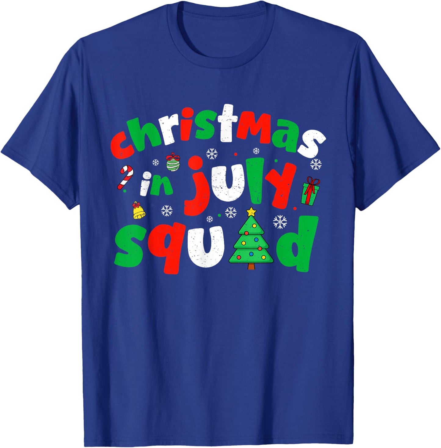 Funny Summer Christmas in July Squad Xmas Men Women Kids T-Shirt - T-Shirt | Royal