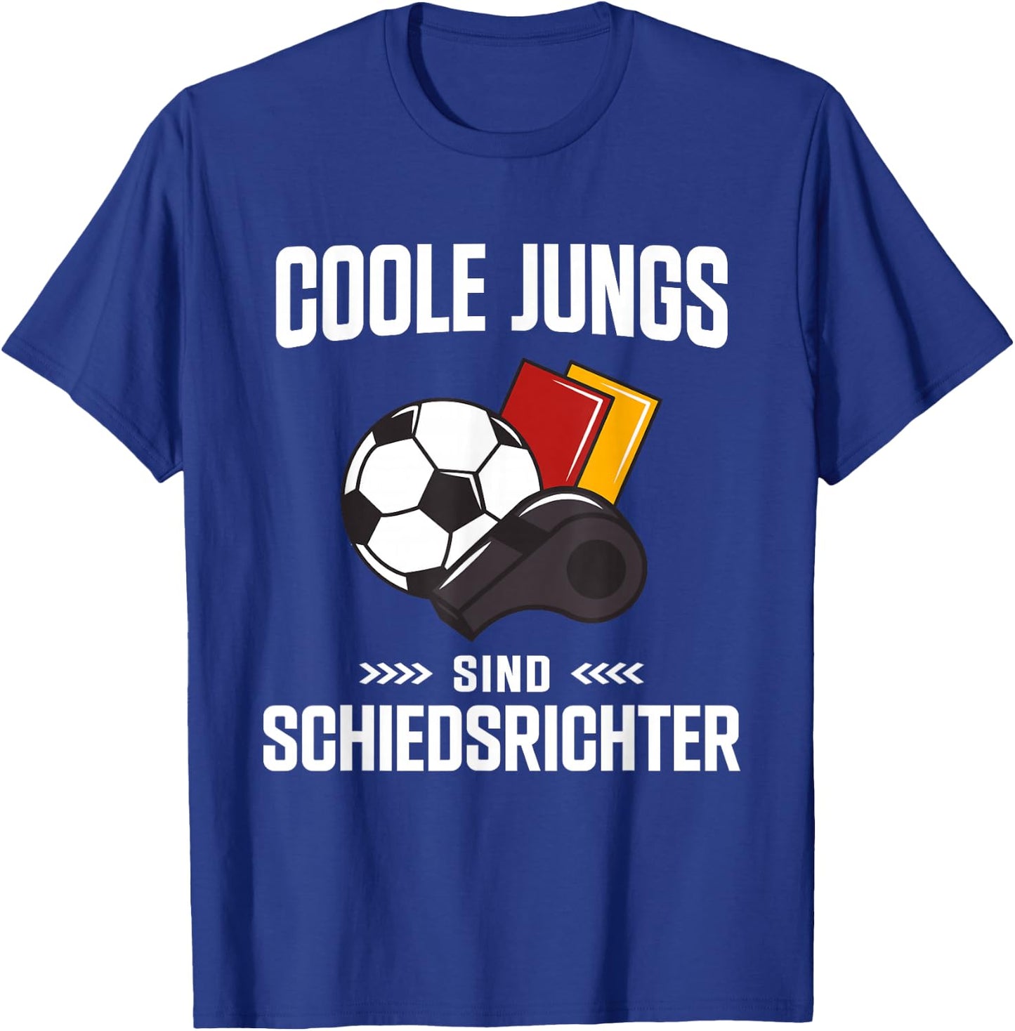 Schiedsrichter Trikot Karten Peife Schiri Referee T-Shirt - T-Shirt | Royal