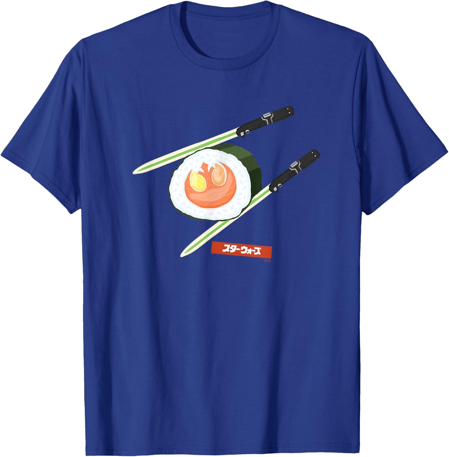 Star Wars Treats Rebel Symbol Sushi & Lightsaber Chopsticks T-Shirt - T-Shirt | Royal