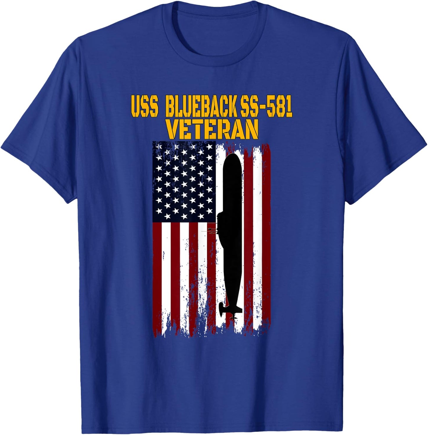 USS Blueback SS-581 Submarine Veterans Day Father's Day T-Shirt - T-Shirt | Royal