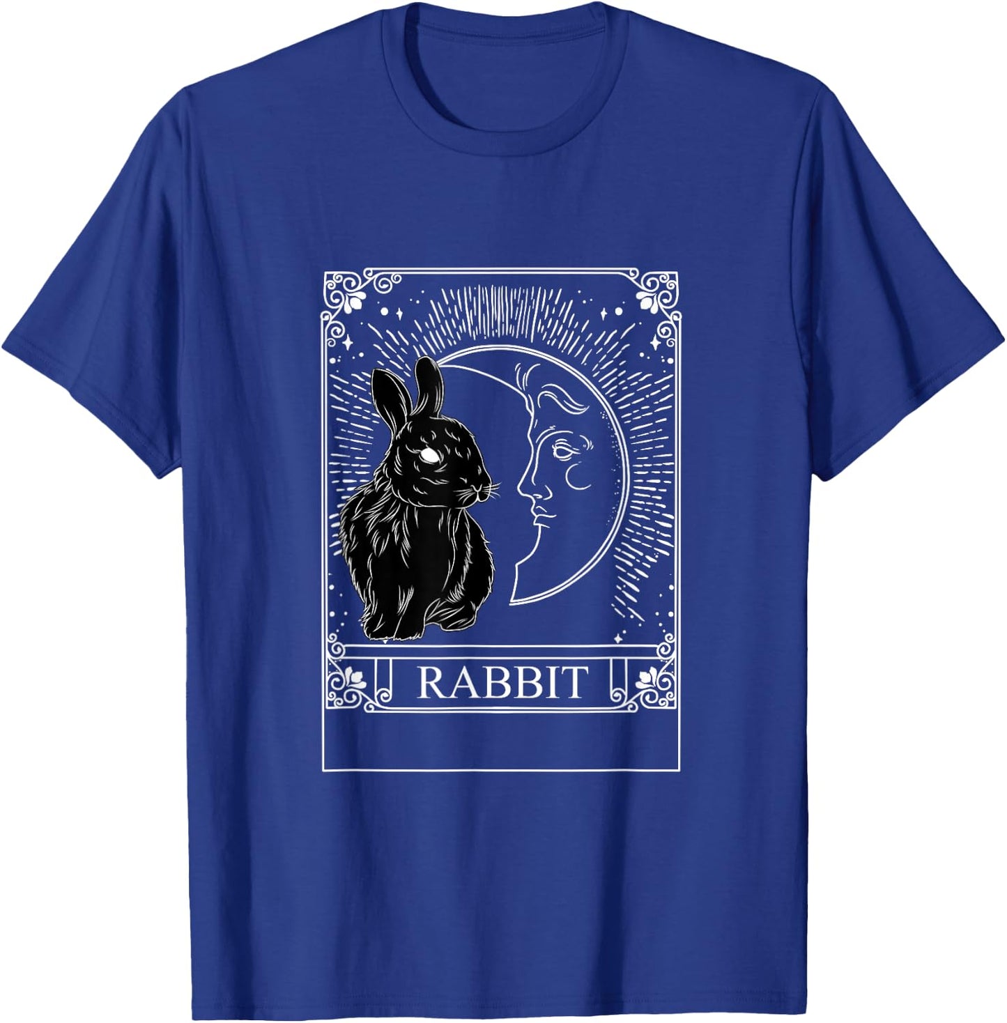 Tarot Card Crescent Moon Rabbit Graphic T-Shirt - T-Shirt | Royal