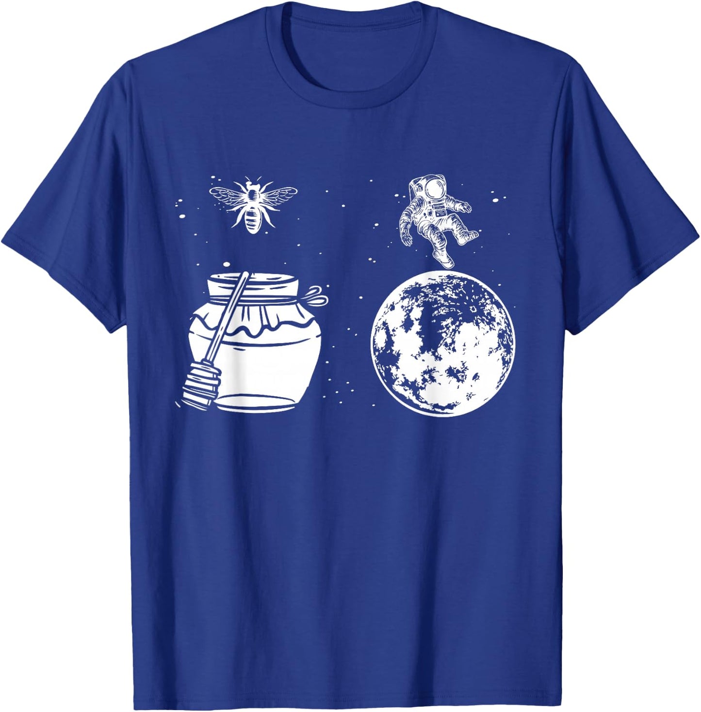 Honey Astronaut Moon Funny Honeymoon Bee Astronaut Couple T-Shirt - T-Shirt | Royal