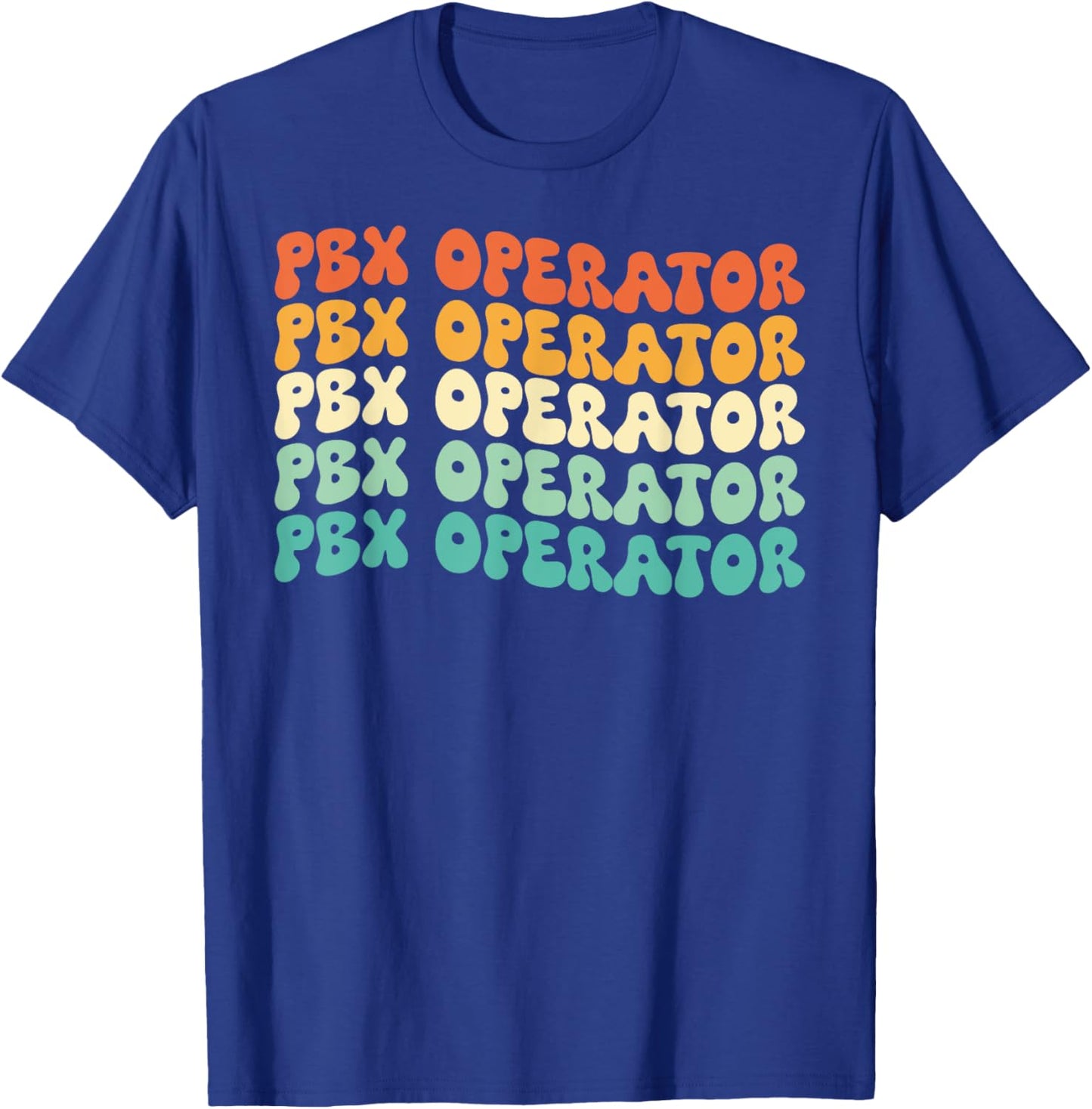 Groovy Pbx Operator Job Title T-Shirt - T-Shirt | Royal