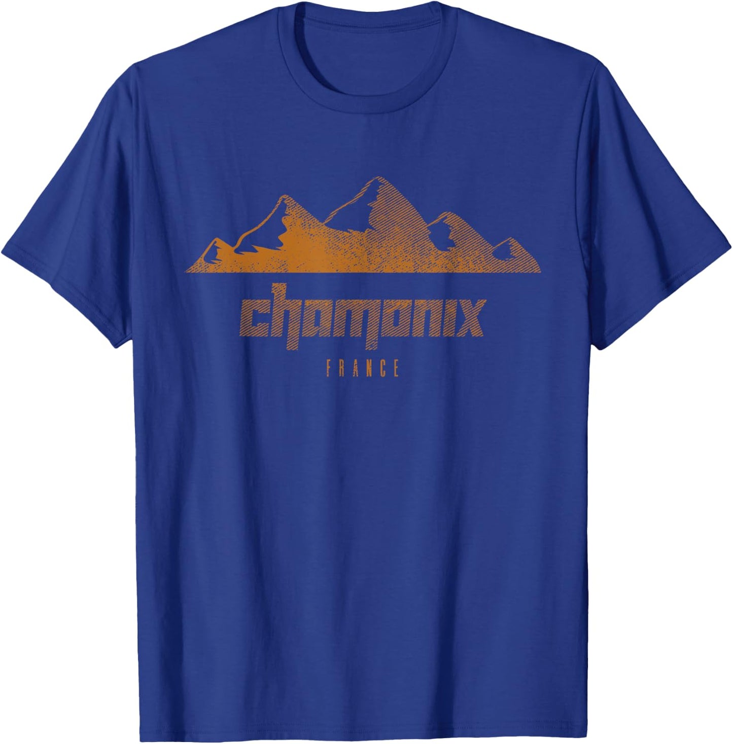 Chamonix Mountains France Hiking Outdoors T-Shirt - T-Shirt | Royal