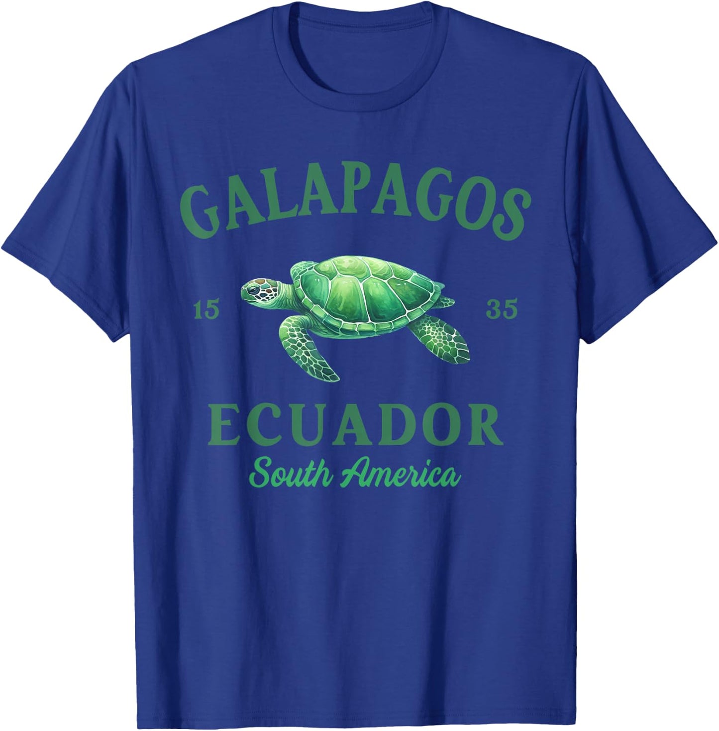 Galapagos Islands Ecuador Galapagos Travel Tortoise T-Shirt - T-Shirt | Royal
