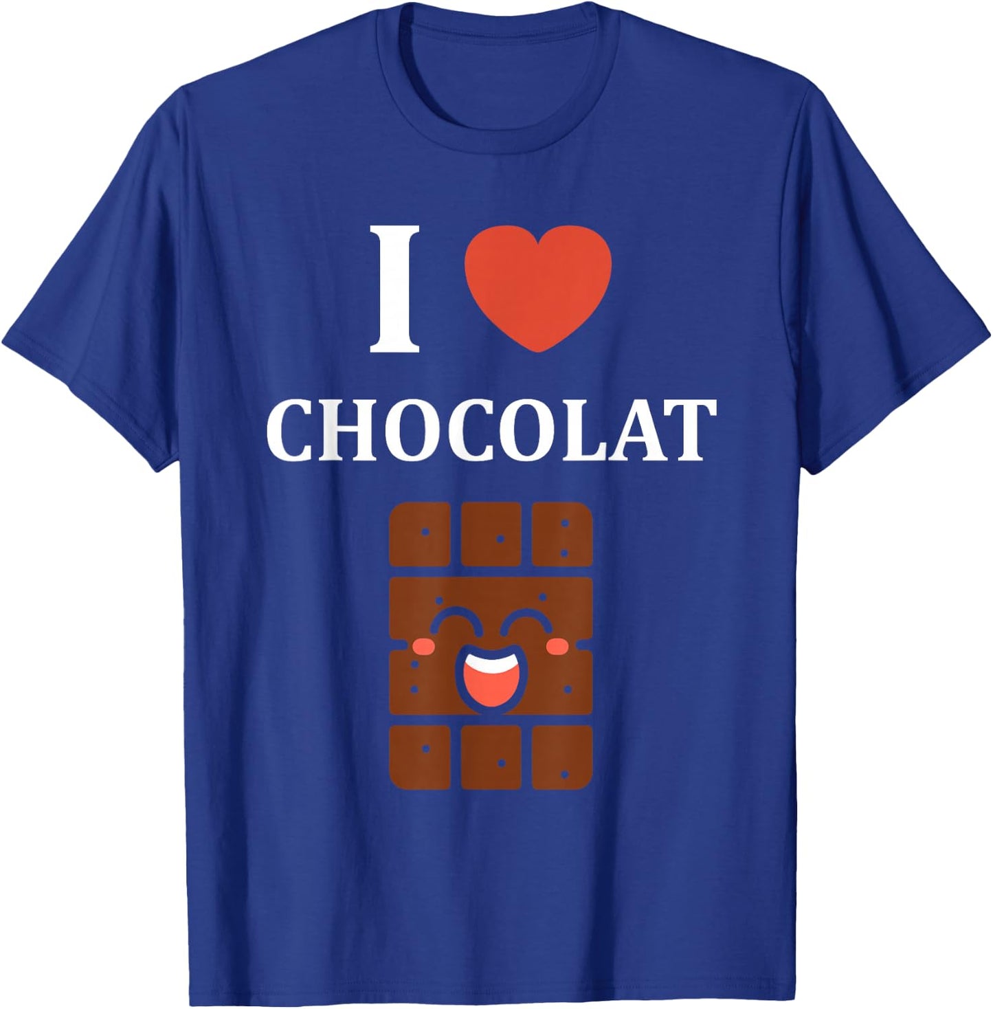 Humor Chocolate Bar Cute Cake I Love Chocolate , Black, S T-Shirt - T-Shirt | Royal