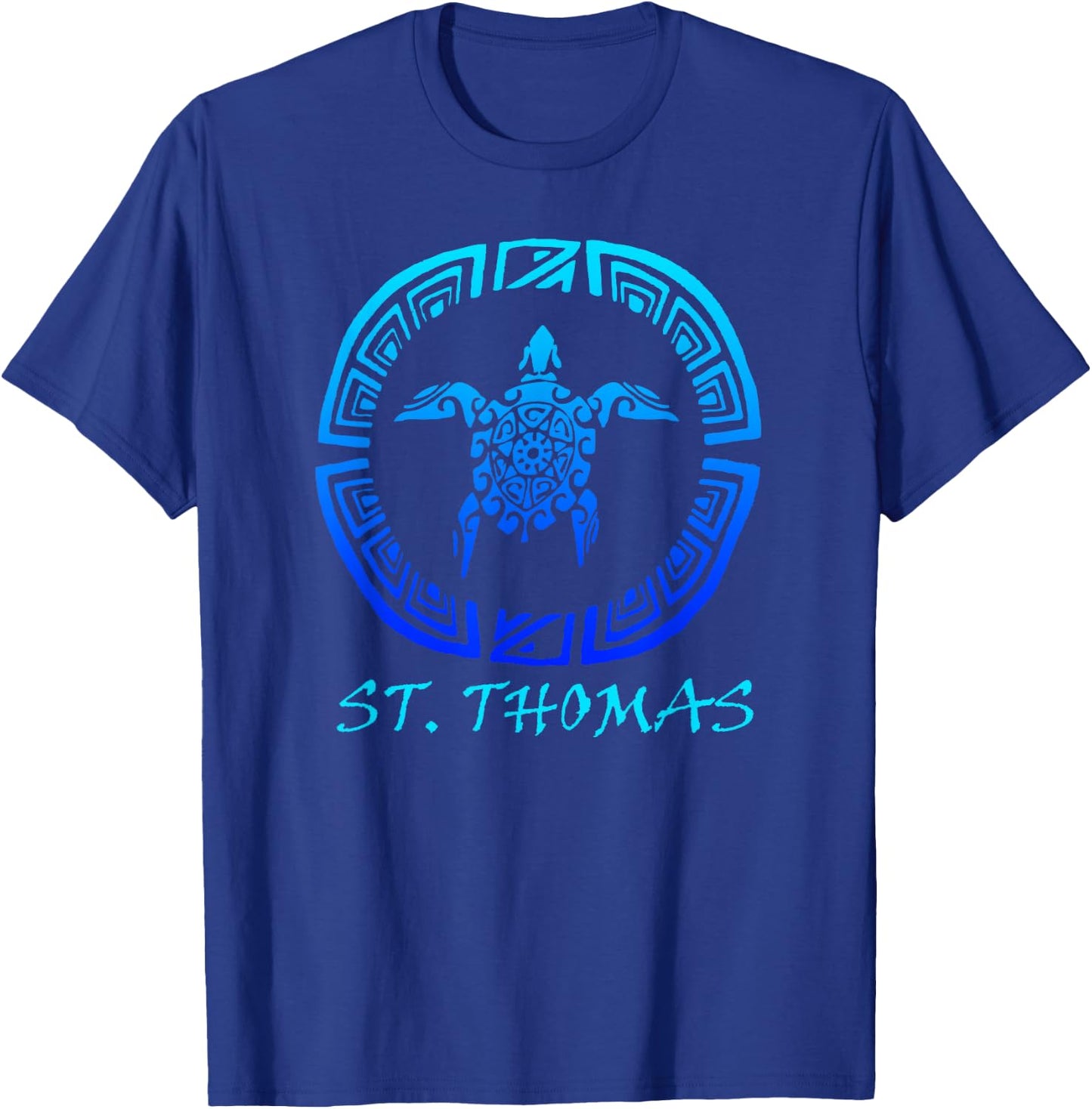 St. Thomas, USVI Caribbean Vintage Retro Throwback Vacation T-Shirt - T-Shirt | Royal