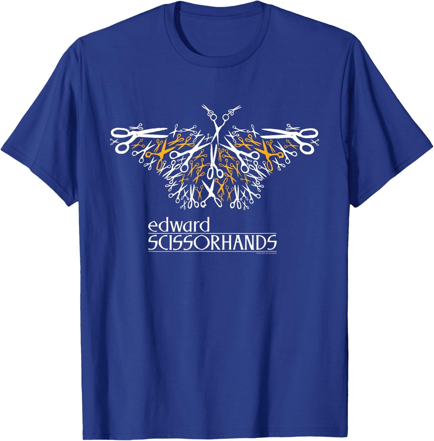 Edward Scissorhands Official Movie Logo & Scissor Butterfly T-Shirt - T-Shirt | Royal