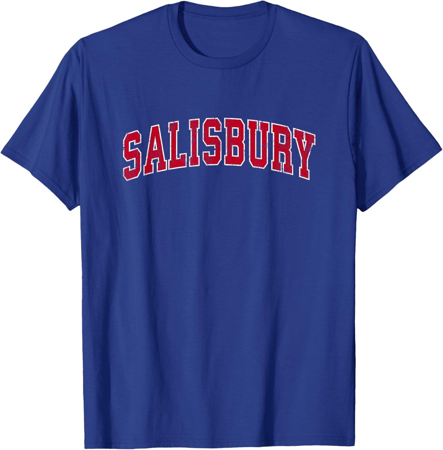 Salisbury Maryland MD Vintage Sports Design Red Design T-Shirt - T-Shirt | Royal