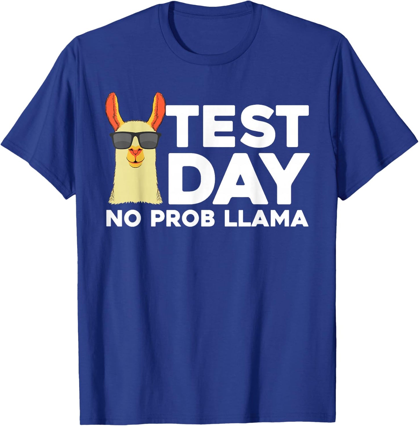 Cool Test Day Women Llama Teacher Testing Day State T-Shirt - T-Shirt | Royal