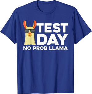 Cool Test Day Women Llama Teacher Testing Day State T-Shirt - T-Shirt | Royal
