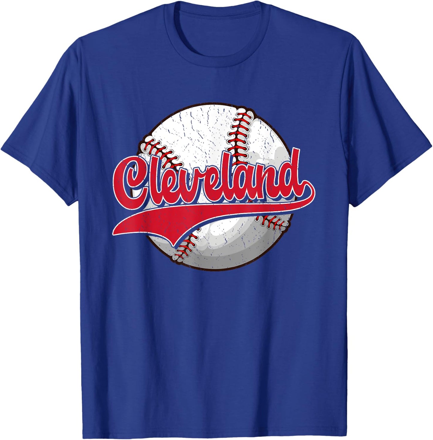 Vintage Cleveland Graphic Funny Baseball Lovers Players T-Shirt - T-Shirt | Royal