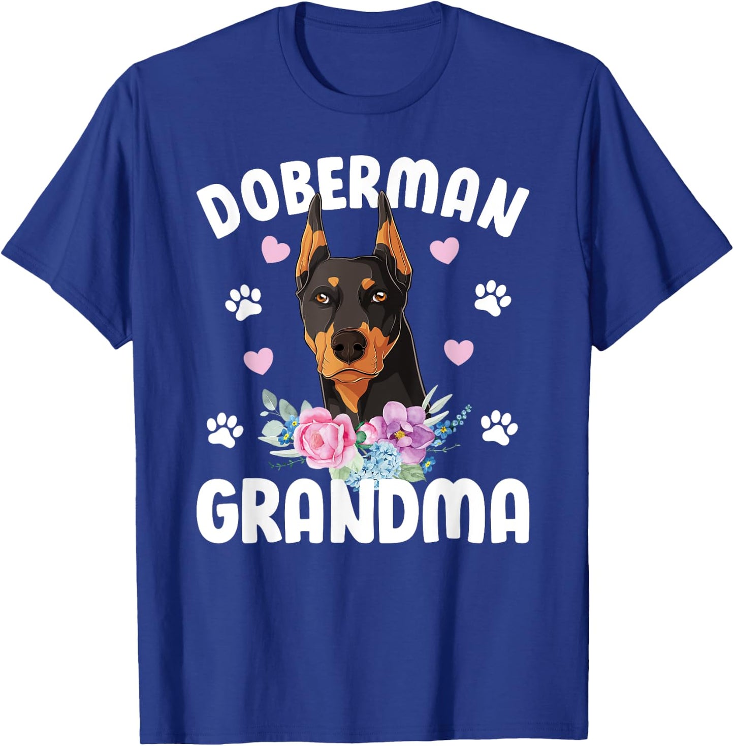 Doberman Grandma Of A Doberman Pinscher Grandmother T-Shirt - T-Shirt | Royal