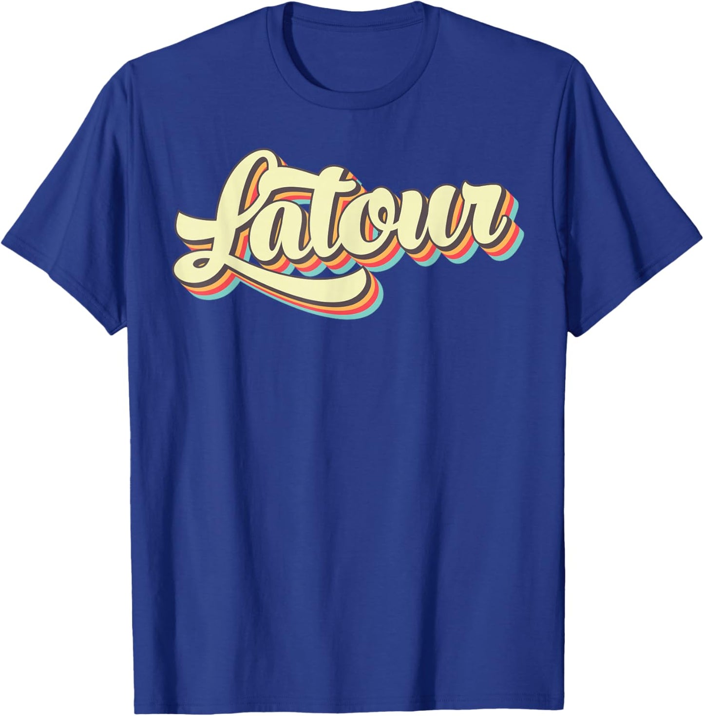 Latour Retro Art Baseball Font Vintage T-Shirt - T-Shirt | Royal