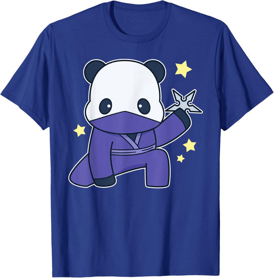 Cute Panda Wearing A Ninja Costume Panda Bear T-Shirt - T-Shirt | Royal