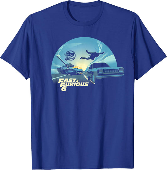 Fast & Furious 25th Anniversary Fast & Furious 6 T-Shirt - T-Shirt | Royal