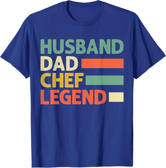 Funny Chef Cooking Gifts Culinary Cook FIDIMA Husband Dad Chef Legend T-Shirt - T-Shirt | Royal