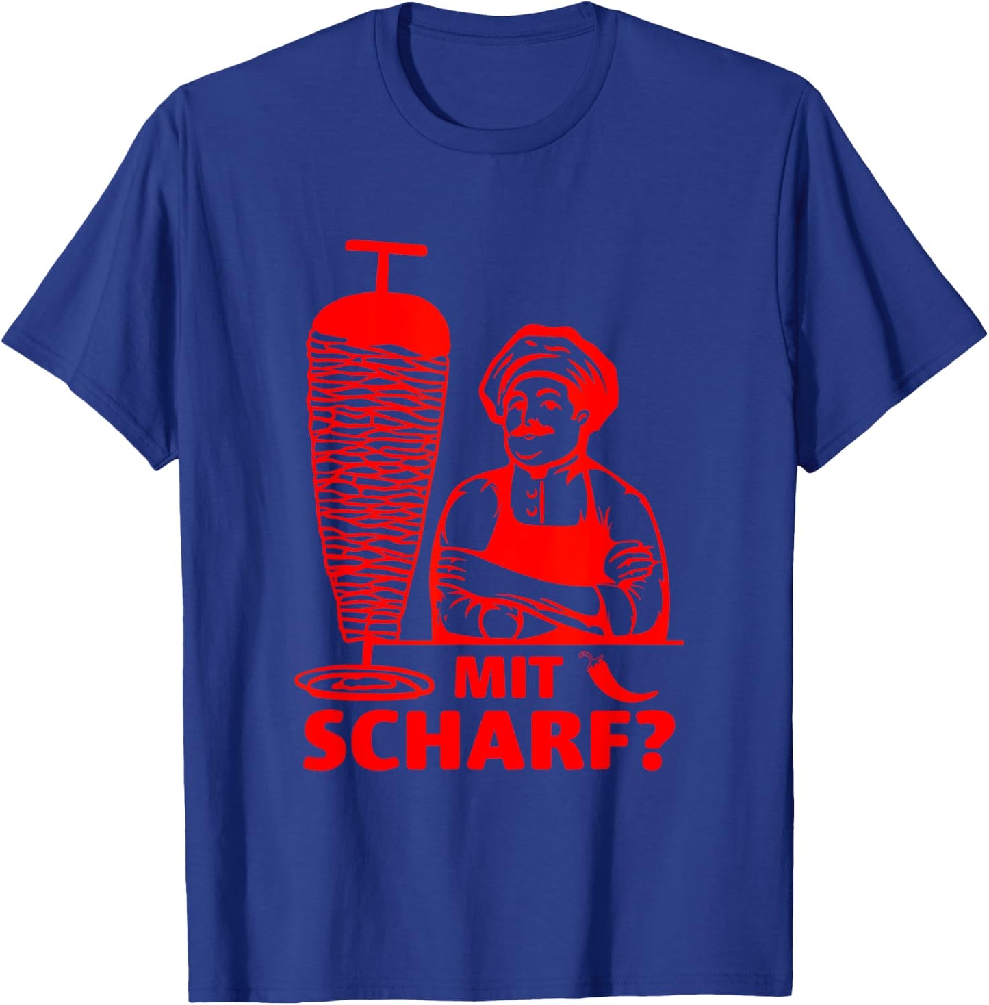 Doner Kebab Doner Shop with Scharf? , black T-Shirt - T-Shirt | Royal