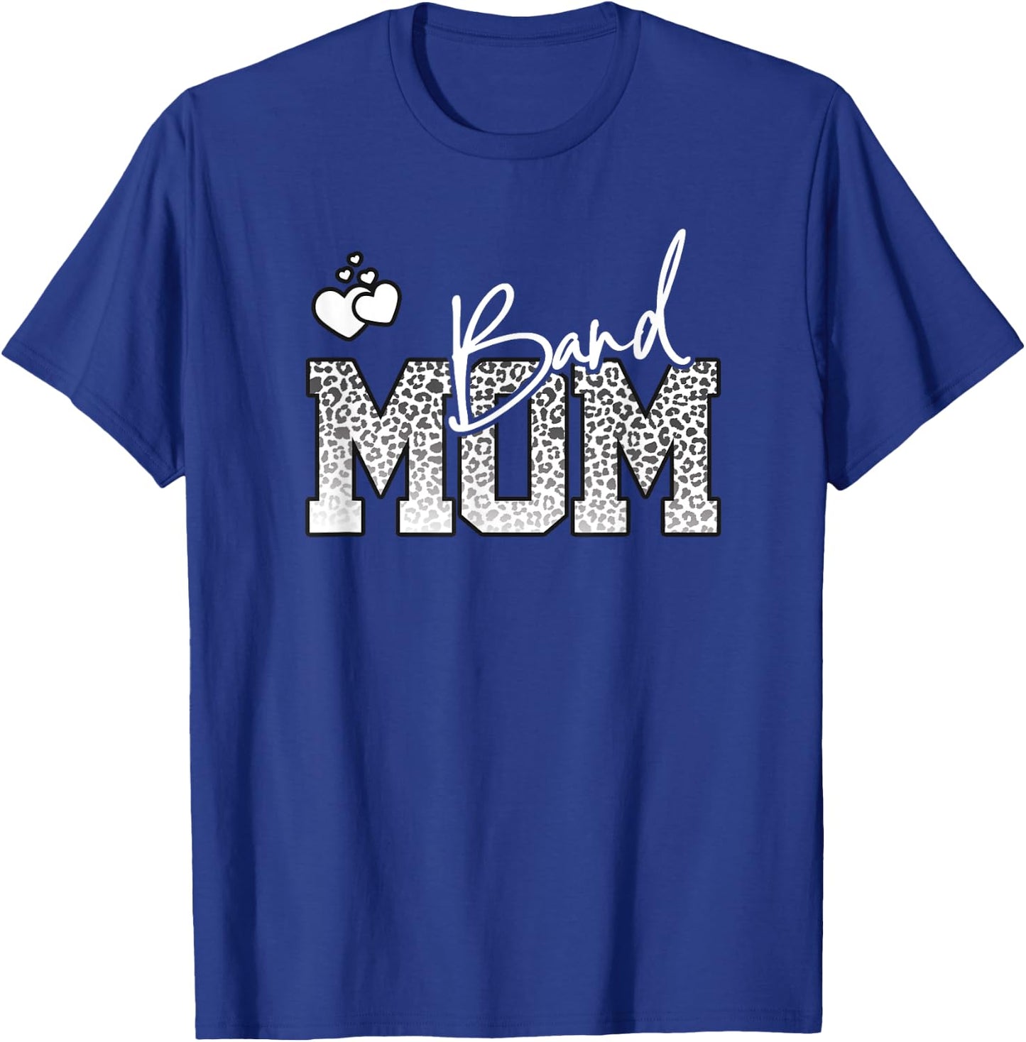 Band Mom Leopard Print for Mother with Band Kids T-Shirt - T-Shirt | Royal