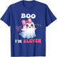 Boo I'm Eleven Cute Ghost 11th Birthday Funny Halloween Girl T-Shirt - T-Shirt | Royal