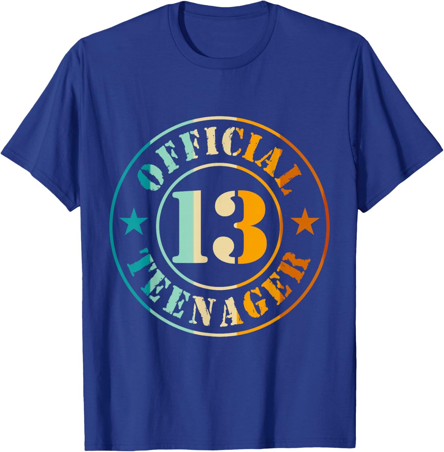 13th Birthday Official Teenager 13 Years Boy Girl , black T-Shirt - T-Shirt | Royal
