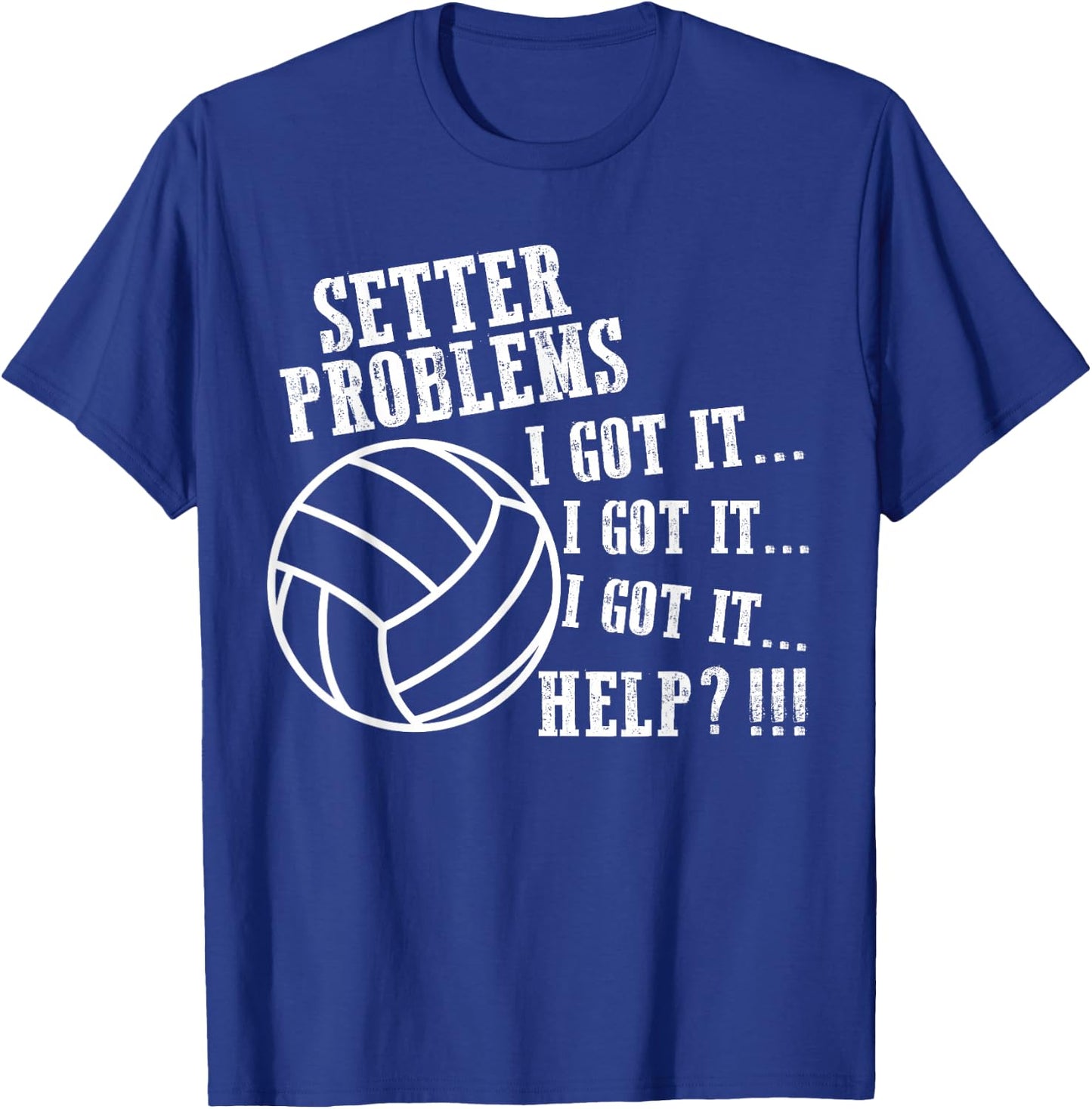 Volleyball Funny Setter Problems Beach Hobby Sport Summer T-Shirt - T-Shirt | Royal
