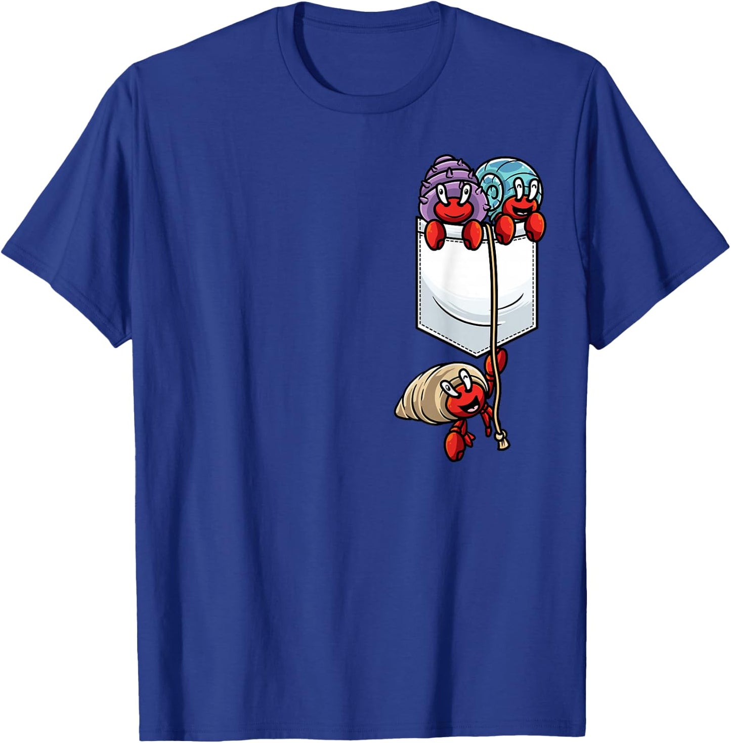 Hermit Crabs in Pocket Crabs Sea Animal T-Shirt - T-Shirt | Royal