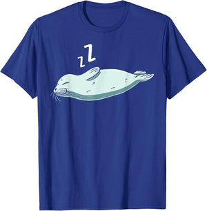 Seal Lazy Seals Pajamas Sleeping Seal T-Shirt - T-Shirt | Royal