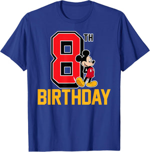 Disney - Mickey Mouse 8th Birthday T-Shirt - T-Shirt | Royal