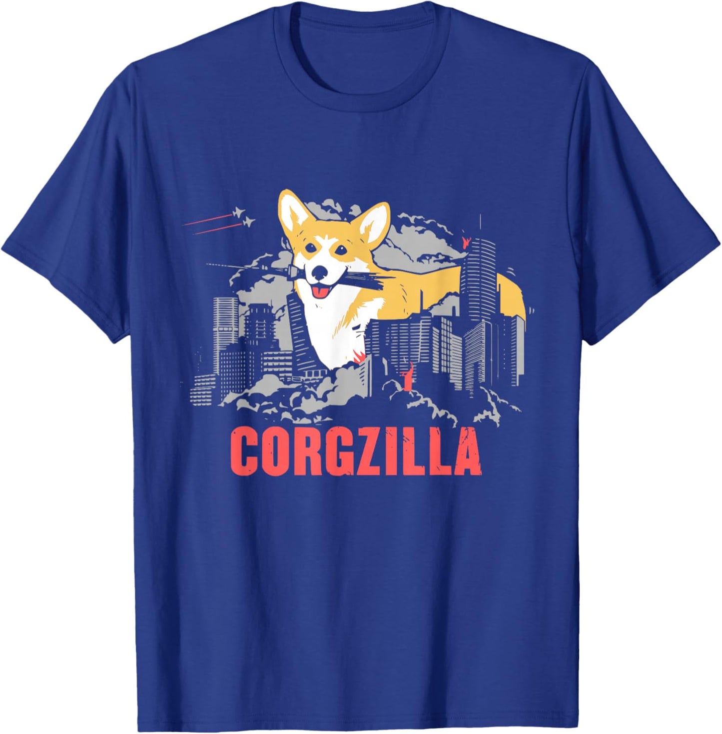 "Corgzilla" Funny Dog Corgi Lover T-Shirt - T-Shirt | Royal