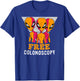 Free Colonoscopy from Funny Aliens for a 50th Birthday T-Shirt - T-Shirt | Royal