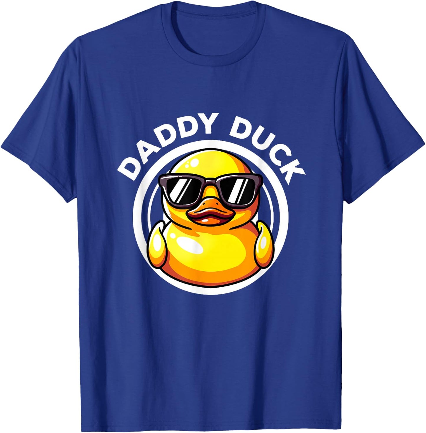 Daddy Duck Dad I Love Ducks Family Lover Funny Rubber Duck T-Shirt - T-Shirt | Royal