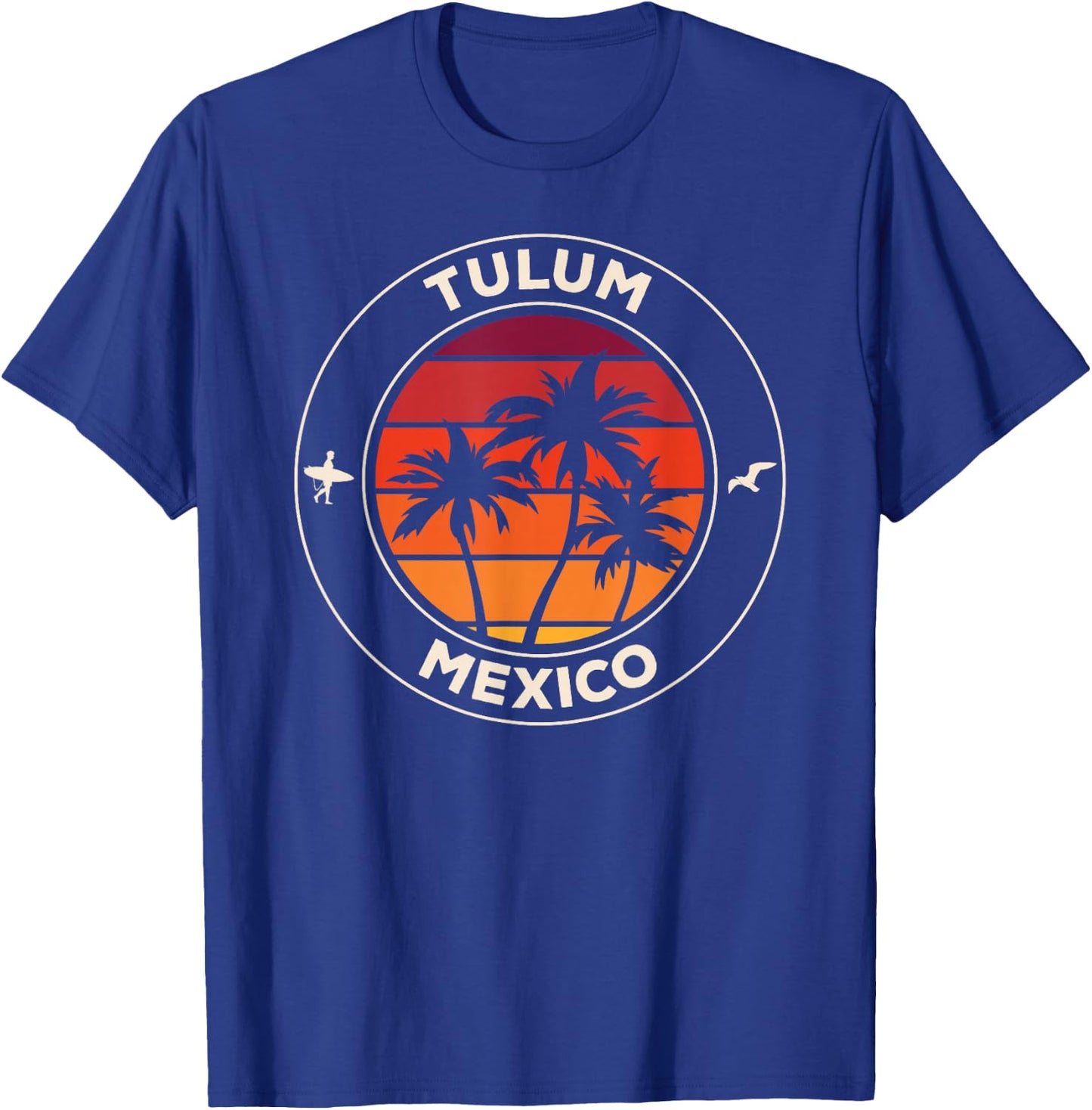 Tulum Mexico Vintage Sunset T-Shirt - T-Shirt | Royal